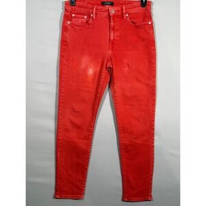 Lauren Ralph Lauren Women's Red Skinny Jeans Size‎ 6 High Rise Cotton Blend